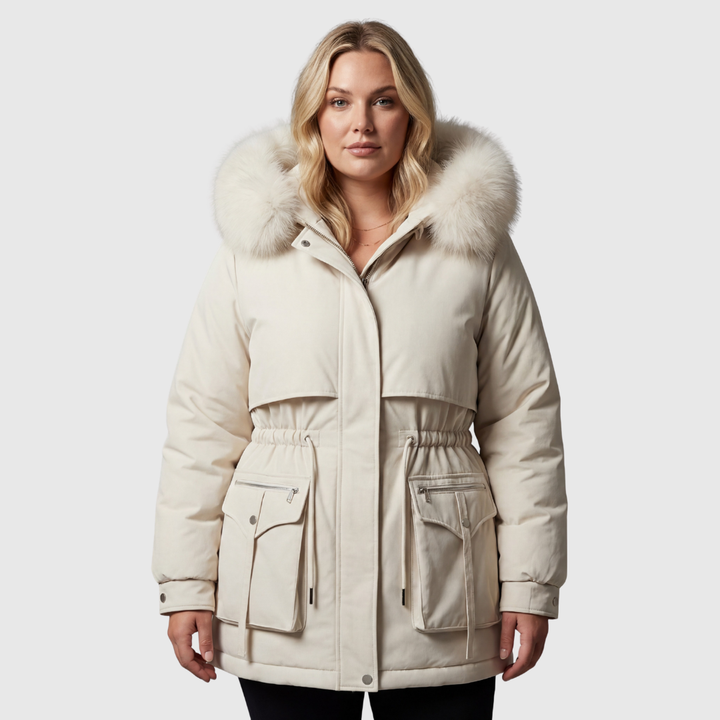 Femke | Gevoerde Parka met Faux Fur Capuchon