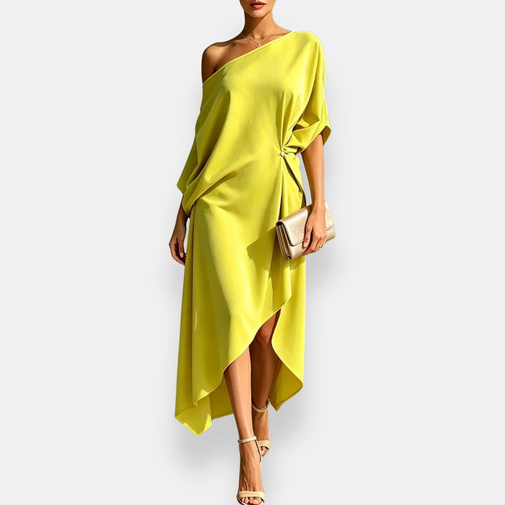 Gerarda | Asymmetrische Drapeerjurk