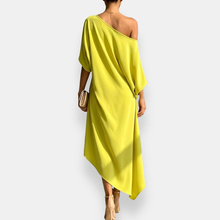 Gerarda | Asymmetrische Drapeerjurk