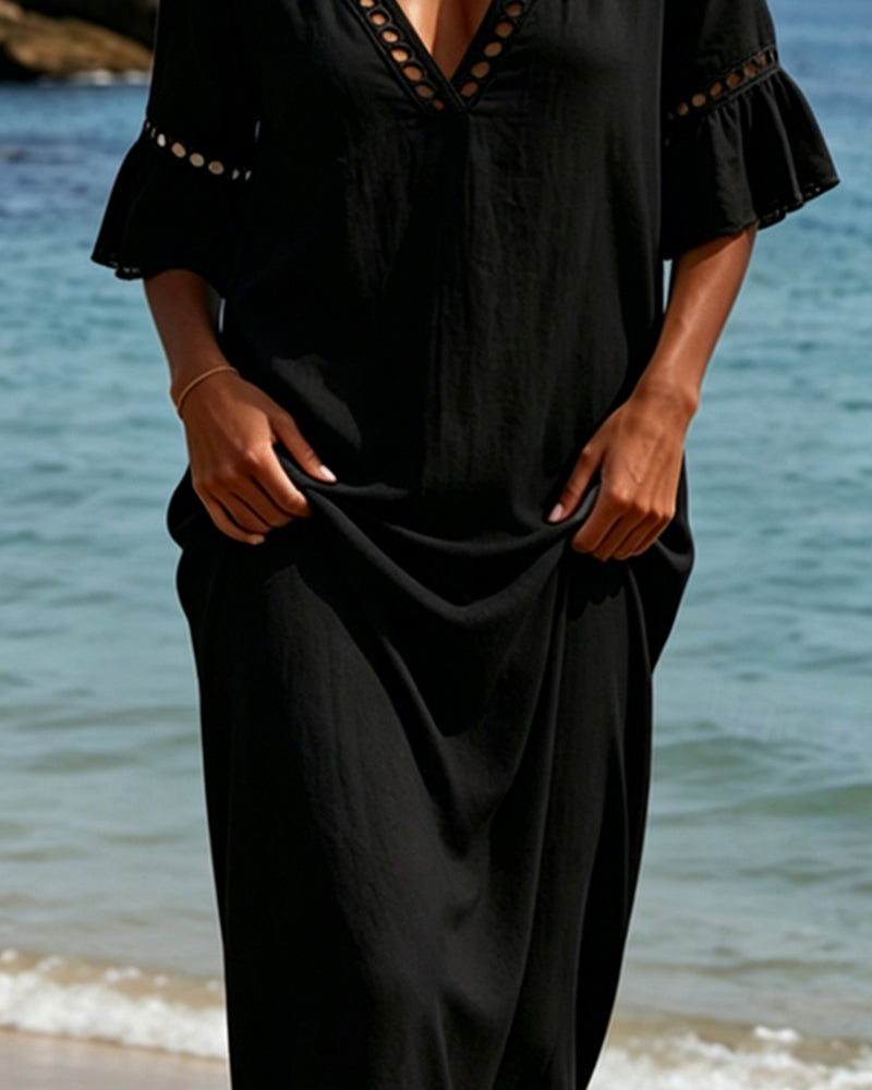 Wieteke | Boho Maxi-jurk met Kant