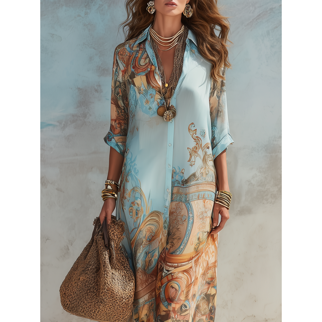 Soraya | Zwevende Maxi-jurk met Paisleyprint