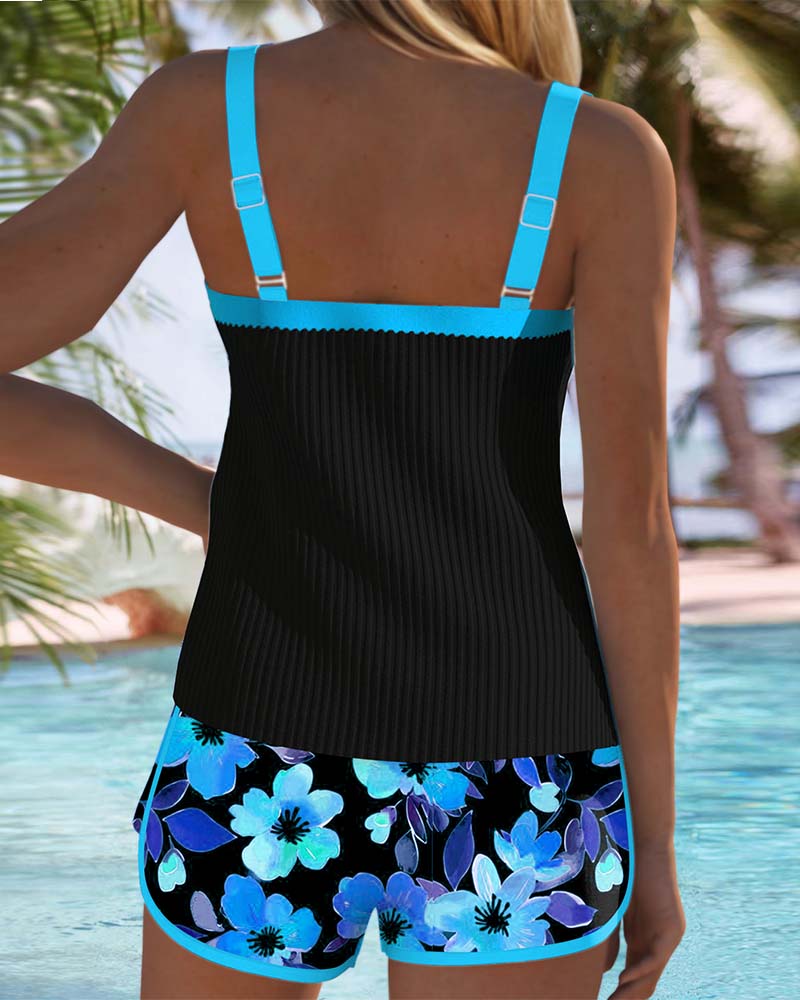 Fleur | Elegante Tankini met Bloemen Short