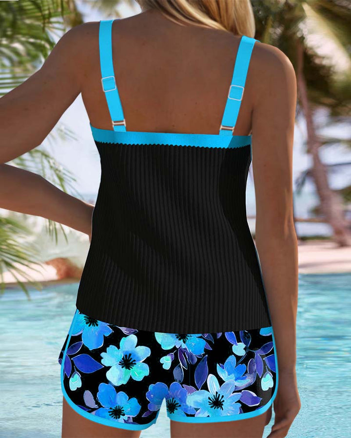 Fleur | Elegante Tankini met Bloemen Short