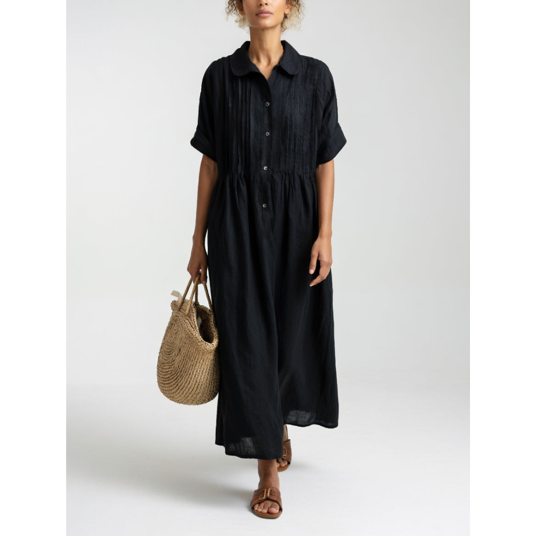 Maaike | Zomerse Maxi-jurk van Katoen-Linnenmix