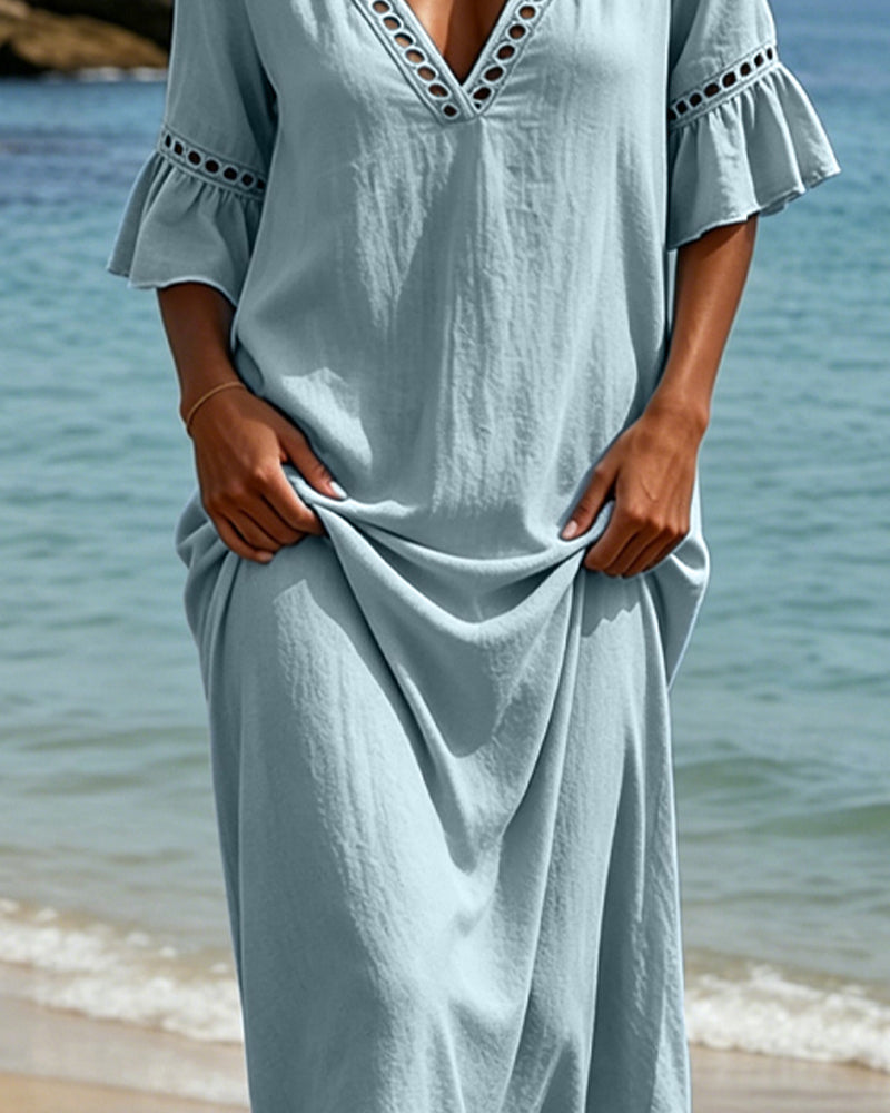 Wieteke | Boho Maxi-jurk met Kant