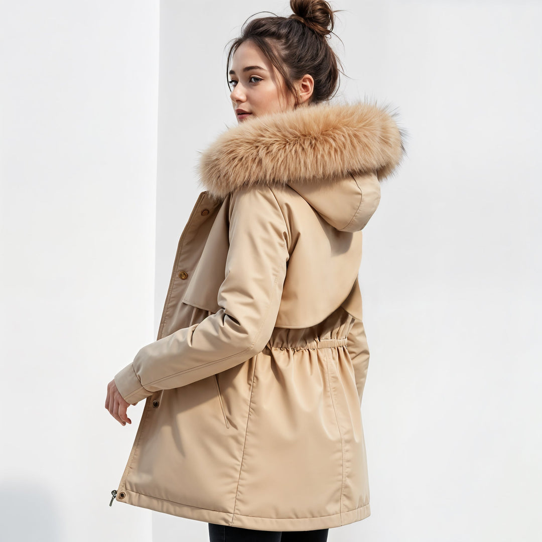 Femke | Gevoerde Parka met Faux Fur Capuchon