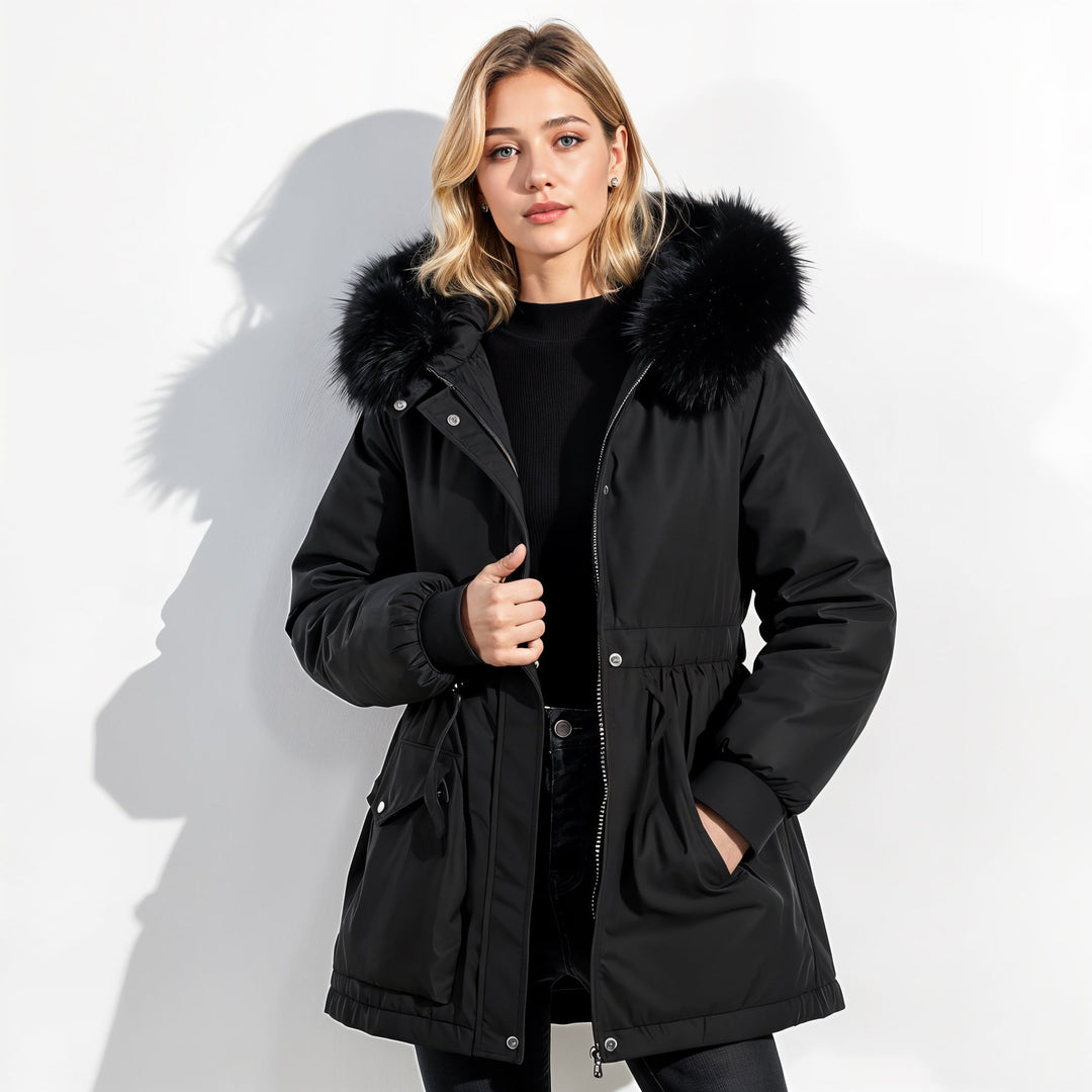 Femke | Gevoerde Parka met Faux Fur Capuchon