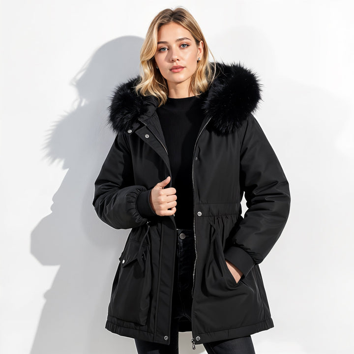 Femke | Gevoerde Parka met Faux Fur Capuchon