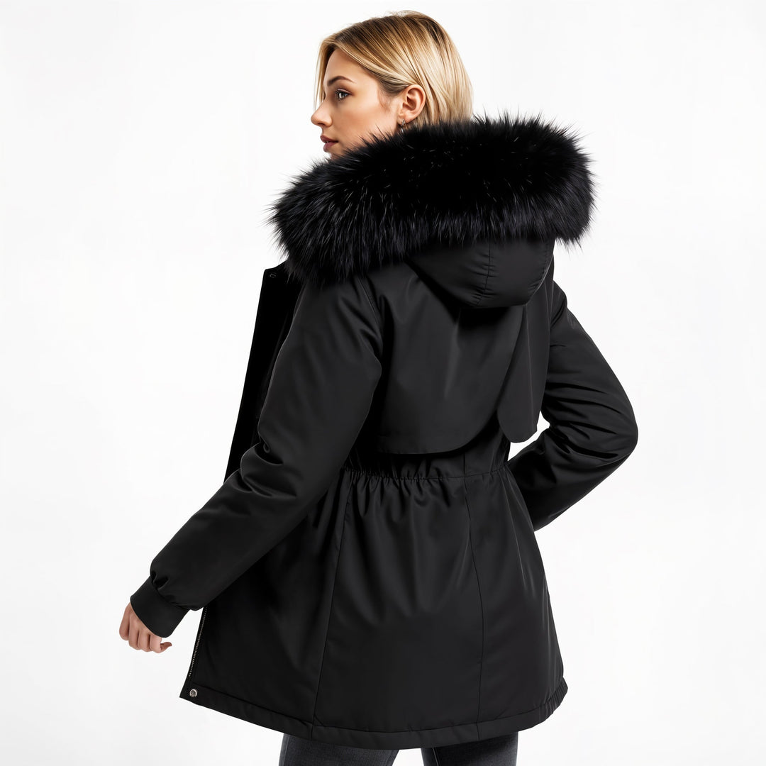 Femke | Gevoerde Parka met Faux Fur Capuchon