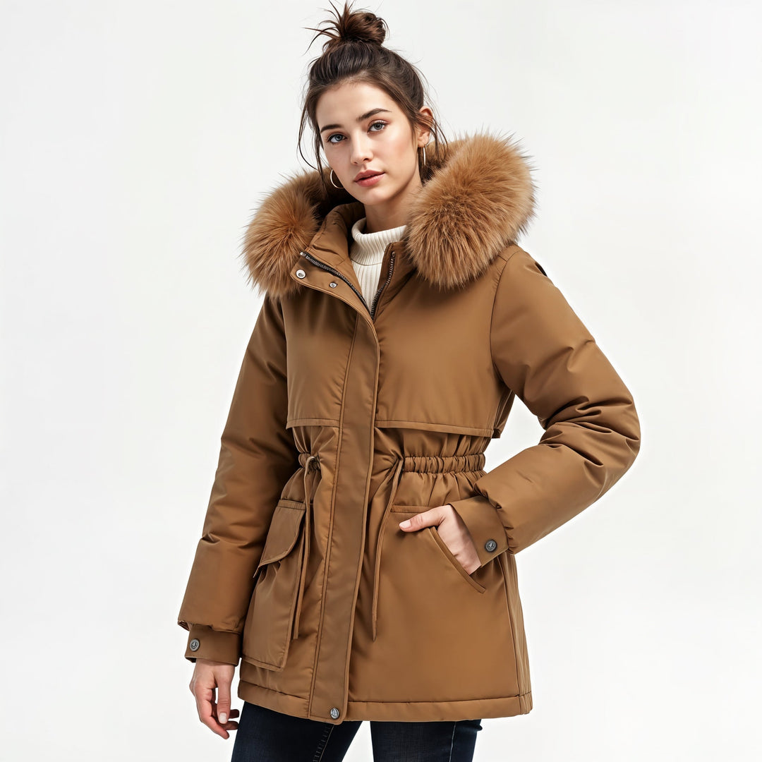 Femke | Gevoerde Parka met Faux Fur Capuchon