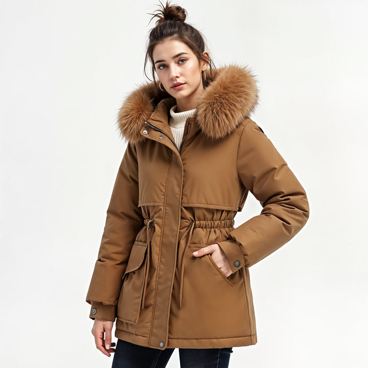 Femke | Gevoerde Parka met Faux Fur Capuchon