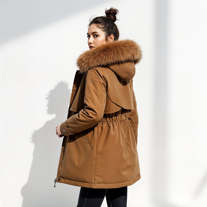 Femke | Gevoerde Parka met Faux Fur Capuchon