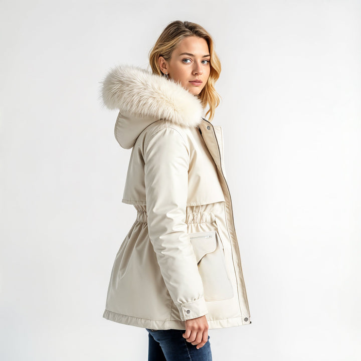 Femke | Gevoerde Parka met Faux Fur Capuchon