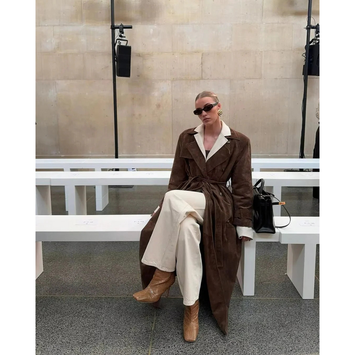 Maren Suede Luxe | Suede trenchcoat met Riem