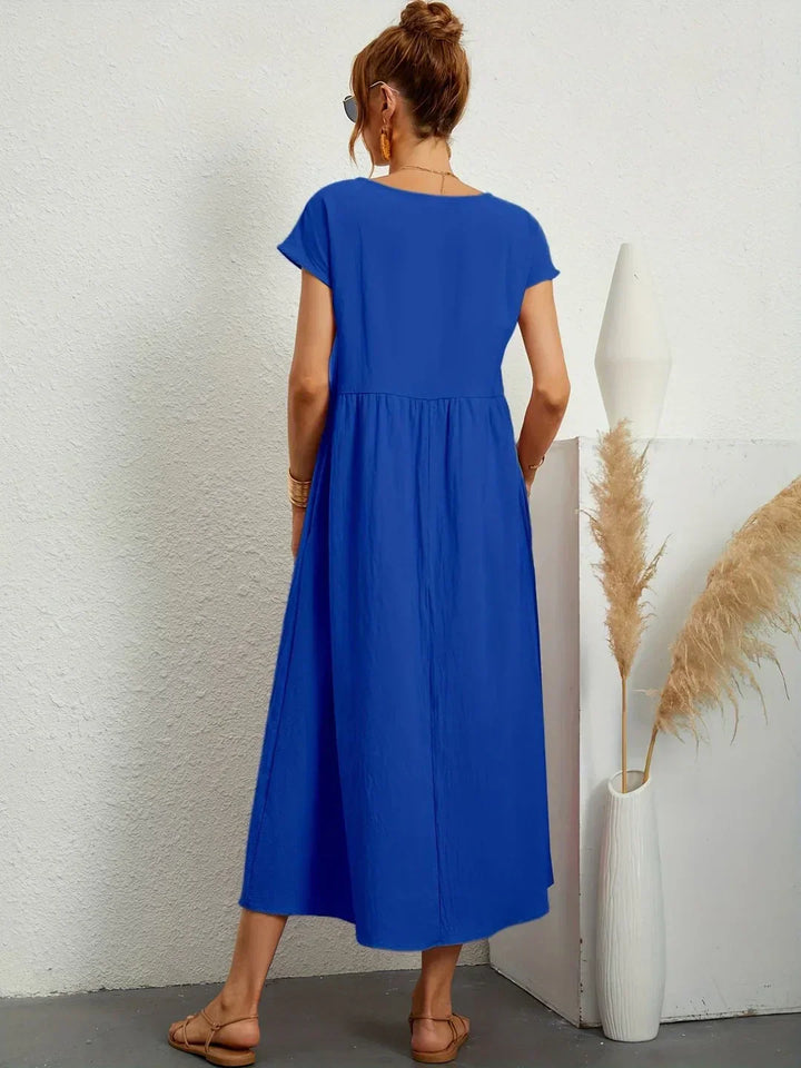 Ilse | Midi jurk in tijdloze vloeibare elegantie