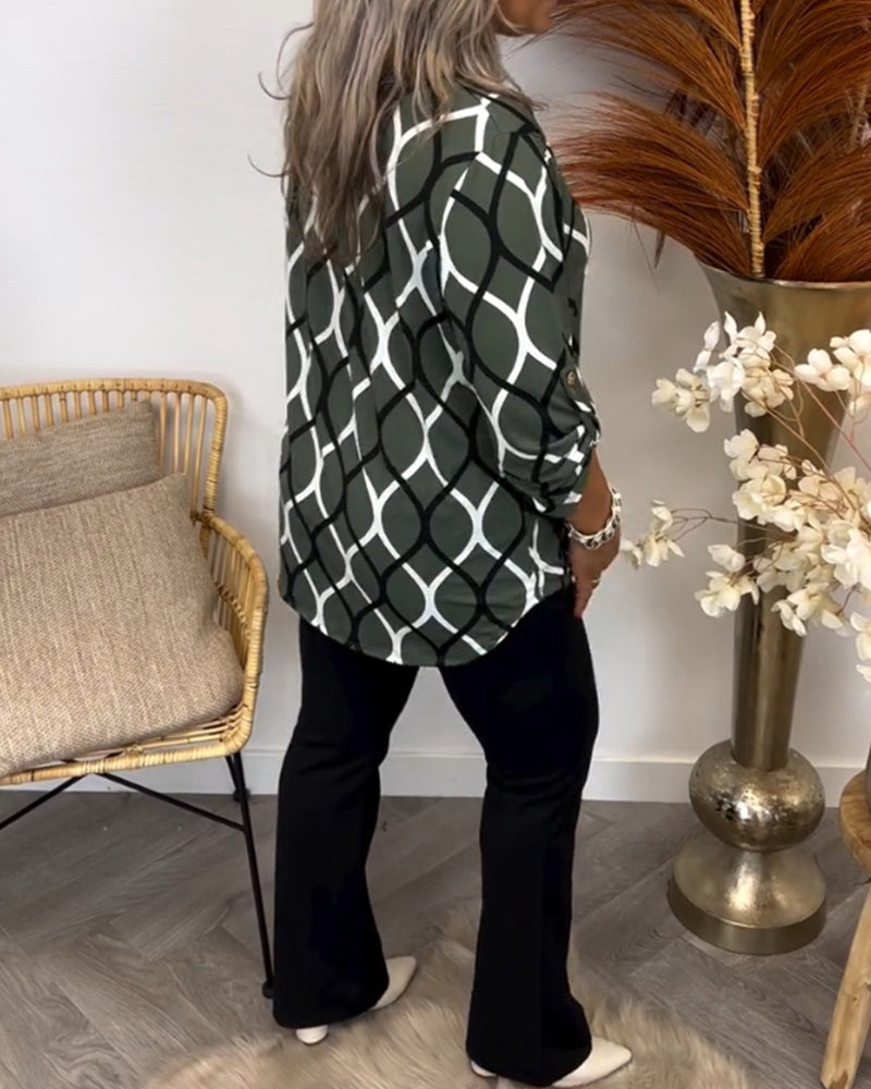 Nore | Flatterende damesblouse met elegant patroon