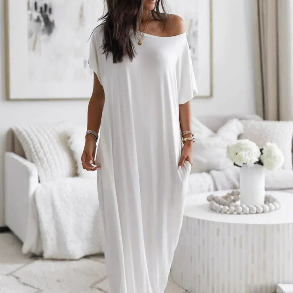Nathalie | Zomerse Off-Shoulder Maxi-jurk