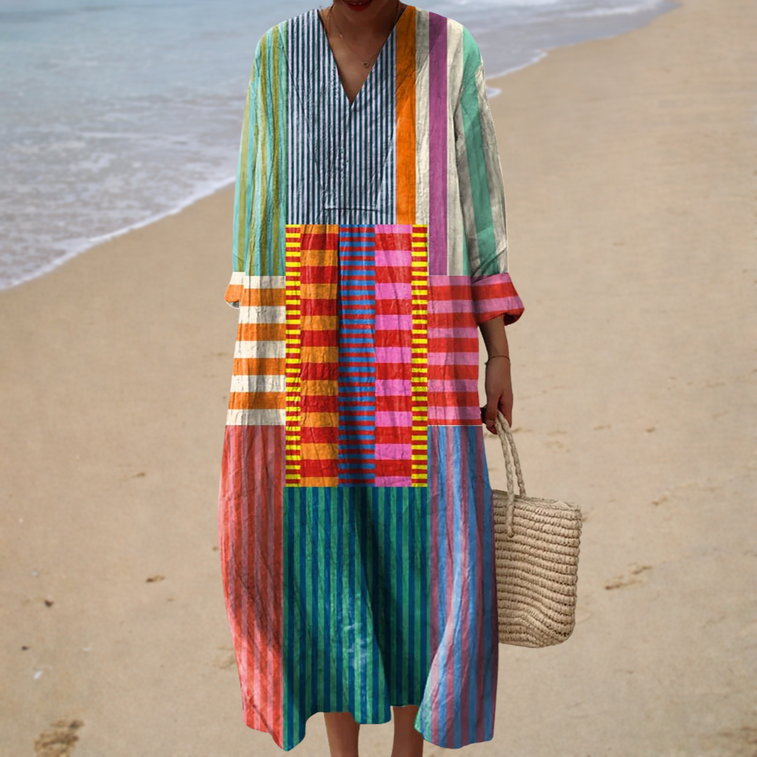 Antje | Zomerse Geprinte Jurk die Accentueert