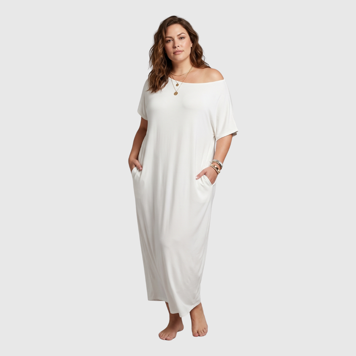 Nathalie | Zomerse Off-Shoulder Maxi-jurk