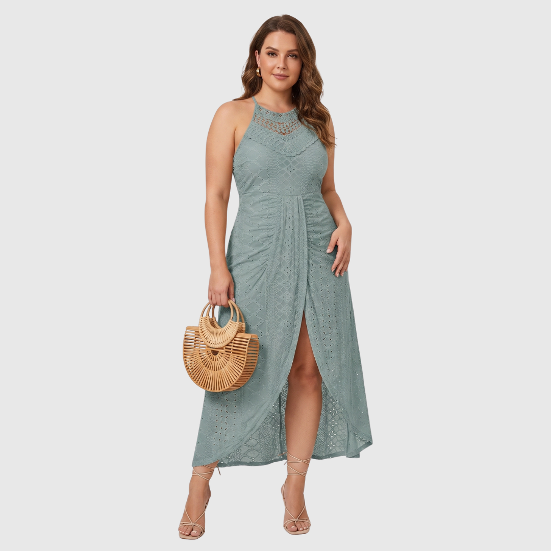 Elsbeth | Zomerse Midi-jurk met Ruching