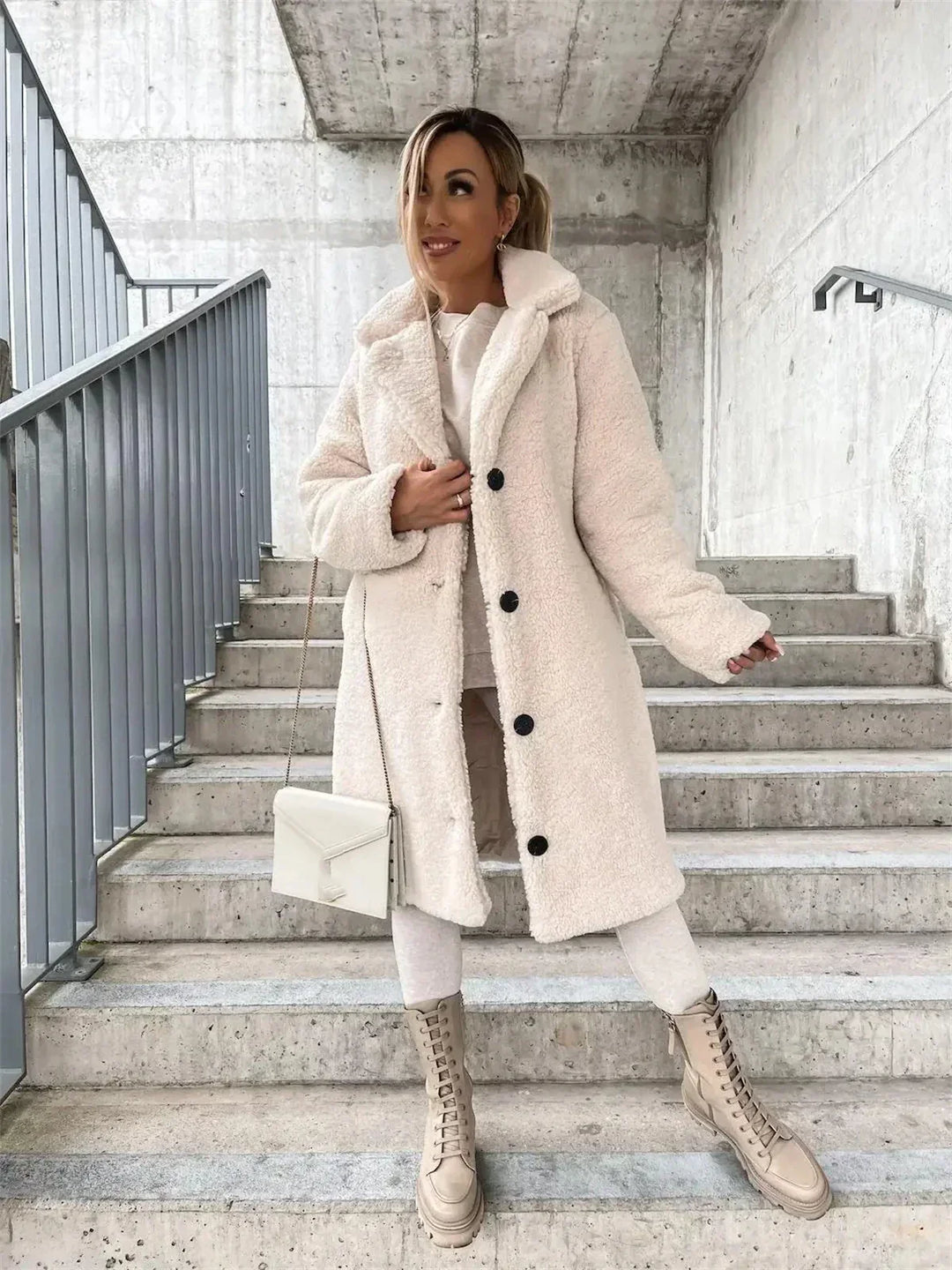 Elora | Lange Teddycoat voor Dames