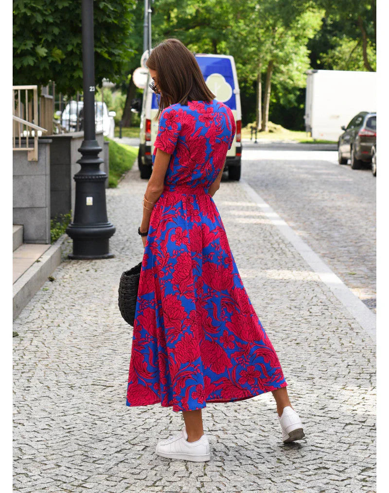 Julia | Elegante Jurk met V-hals en Elegante Snit