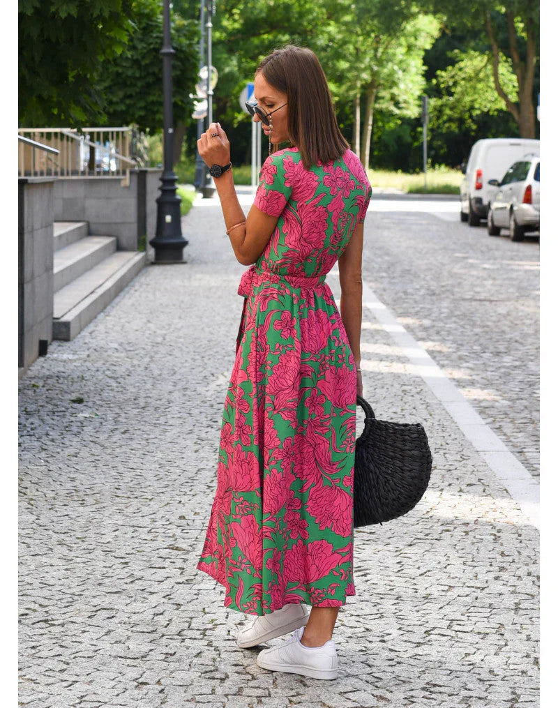Julia | Elegante Jurk met V-hals en Elegante Snit