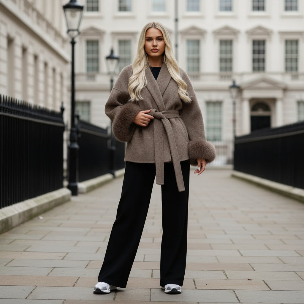 Fleur | Luxe Wikkeljas met Tailleriem | Flatterend & Chic