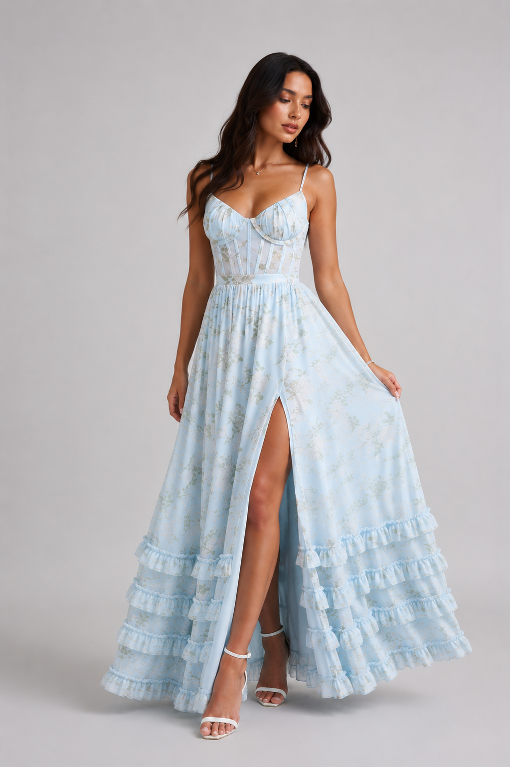 Anneli | Zwevende Maxi-jurk