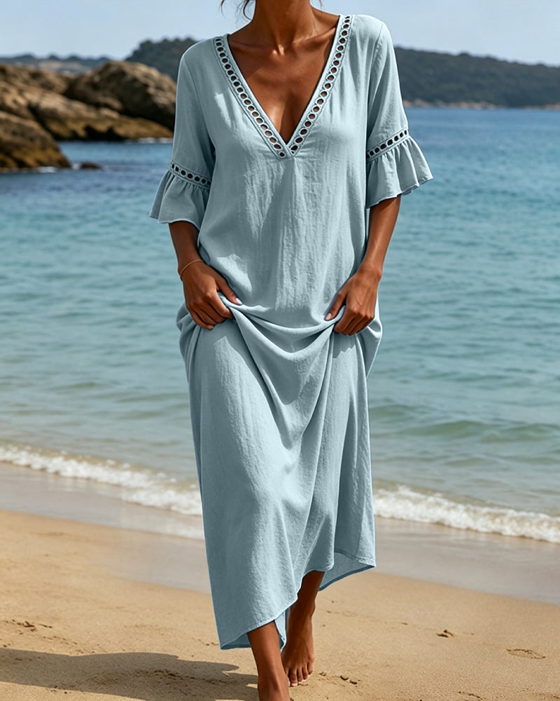 Wieteke | Boho Maxi-jurk met Kant