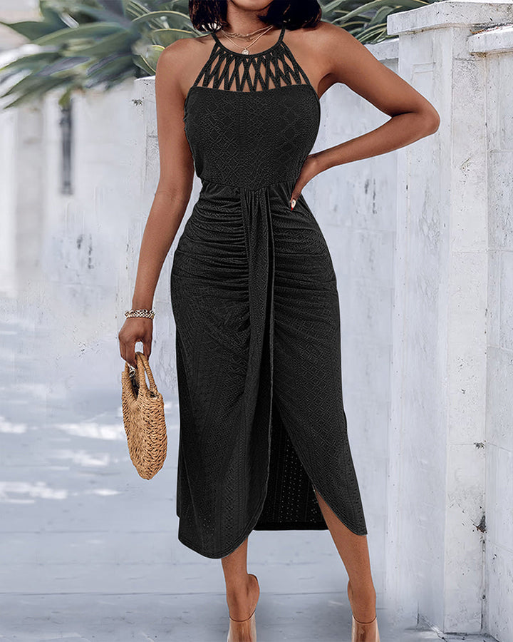 Elsbeth | Zomerse Midi-jurk met Ruching