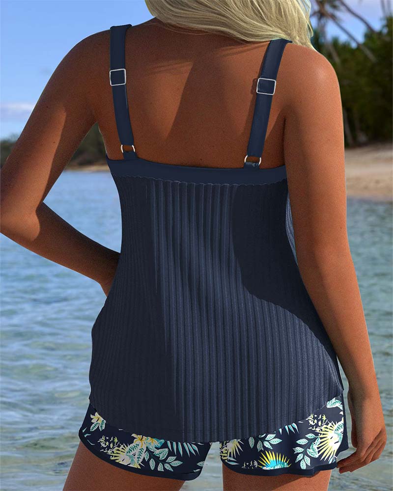 Eva | Gestreept Badpak met Strandshort