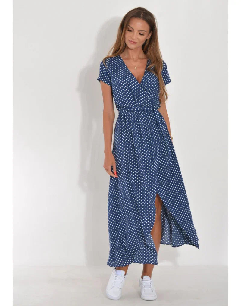 Julia | Elegante Jurk met V-hals en Elegante Snit