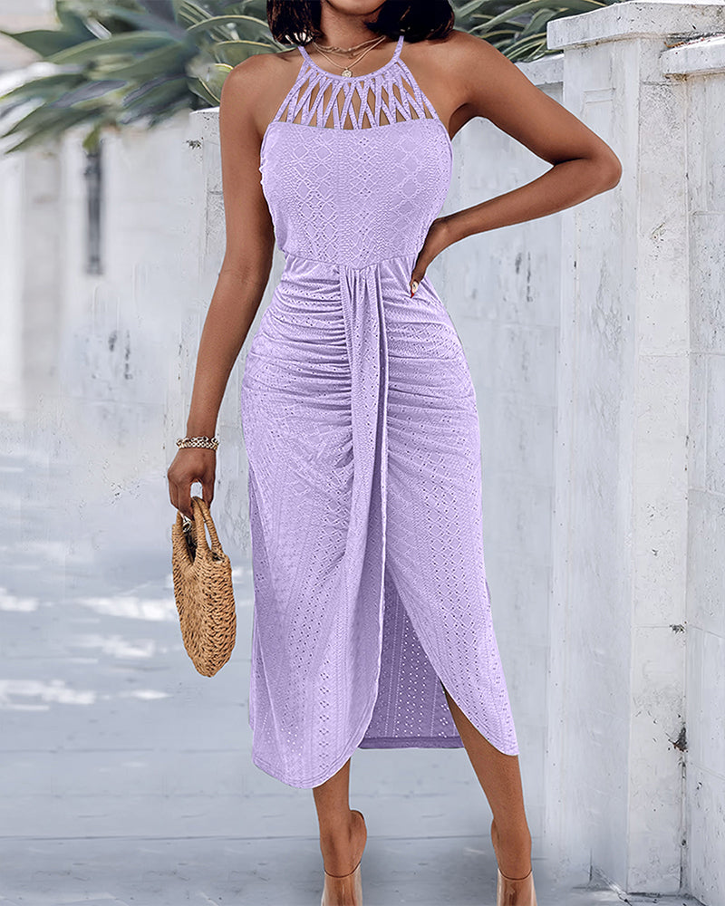 Elsbeth | Zomerse Midi-jurk met Ruching