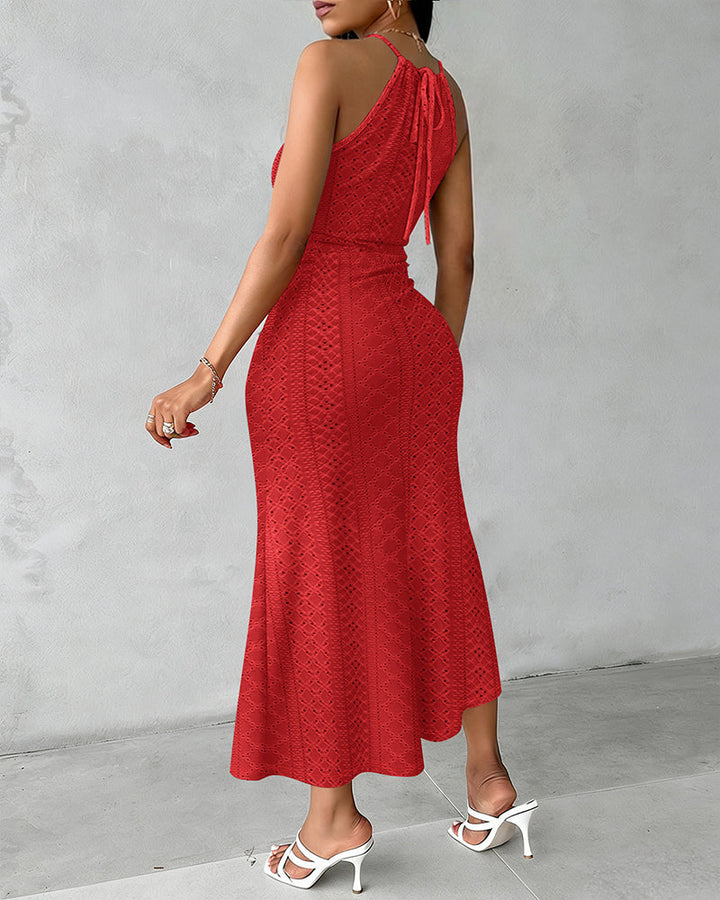 Elsbeth | Zomerse Midi-jurk met Ruching